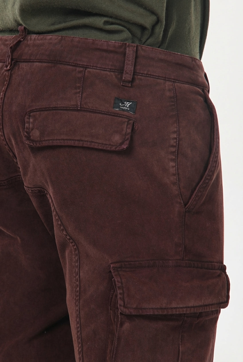 Chile men’s cargo pants in stretch gabardine, extra slim fit ①