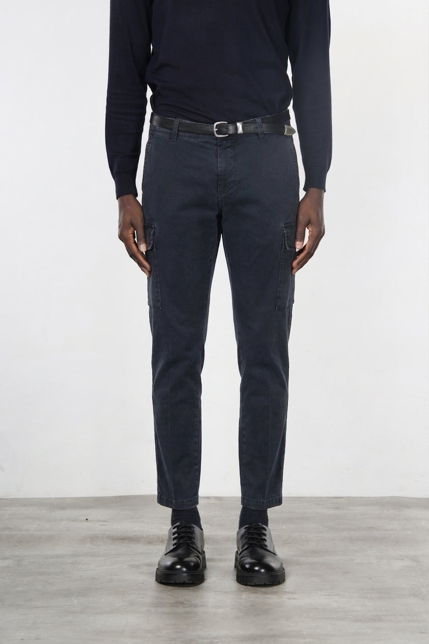 Chile 1 Pinces pantalón cargo hombre de gabardina stretch extra slim fit ①