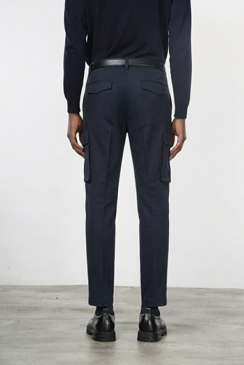 Chile 1 Pinces pantalón cargo hombre de gabardina stretch extra slim fit ①