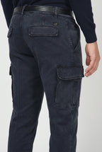 Chile 1 Pinces pantalón cargo hombre de gabardina stretch extra slim fit ①