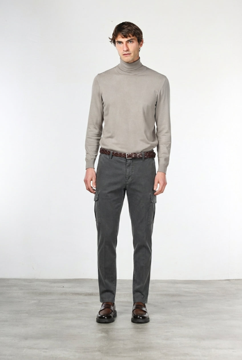 Chile Herren-Cargohose aus Stretch-Gabardine Extra Slim Fit ①