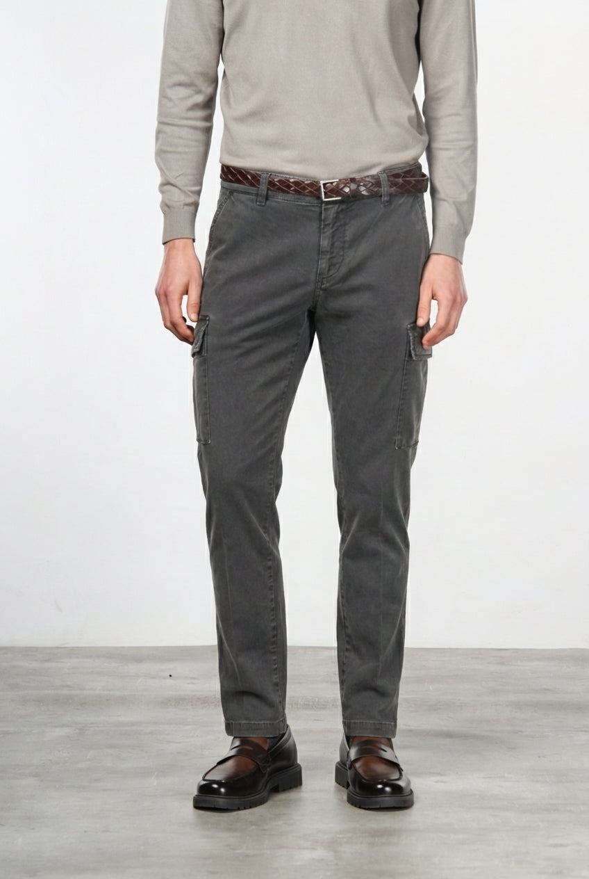 Chile Herren-Cargohose aus Stretch-Gabardine Extra Slim Fit ①