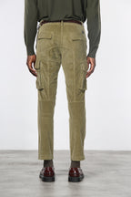 Chile de pinzas cargo hombre en terciopelo de 500 canales, extra slim fit ①