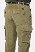 Chile de pinzas cargo hombre en terciopelo de 500 canales, extra slim fit ①