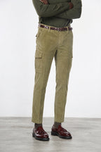 Chile de pinzas cargo hombre en terciopelo de 500 canales, extra slim fit ①