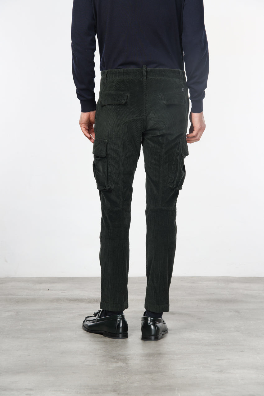 Chile pantalón cargo de hombre en terciopelo 500 líneas extra slim fit ①
