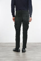 Chile pantalón cargo de hombre en terciopelo 500 líneas extra slim fit ①