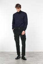 Chile pantalón cargo de hombre en terciopelo 500 líneas extra slim fit ①