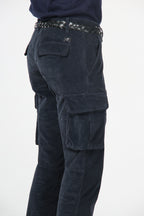 Chile pantalone cargo uomo in velluto 500 righe extra slim fit ①