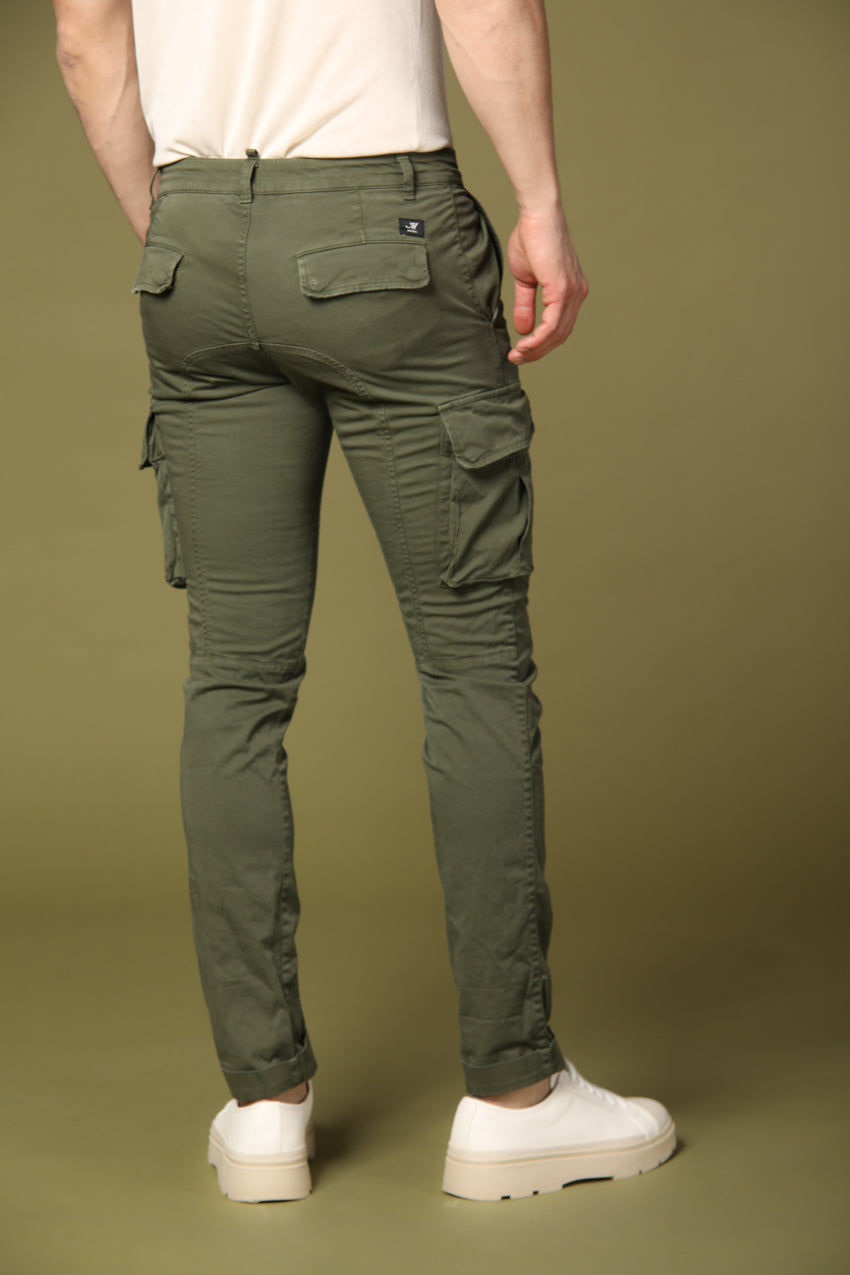 Bild 5 von Herren-Cargohose, Modell Chile in Grün, extra slim Passform von Mason's