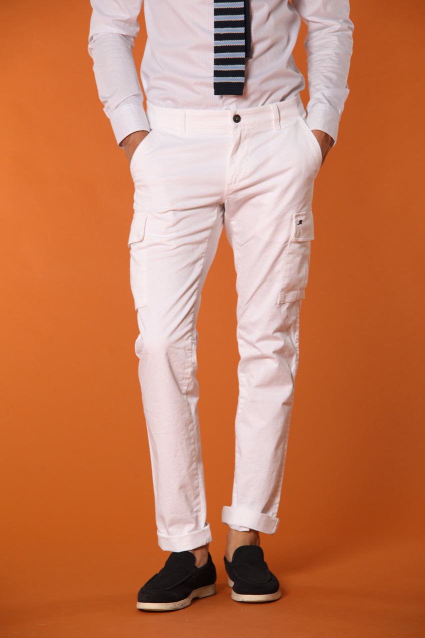 Chile pantalon cargo homme en satin stretch coupe Extra Slim ①