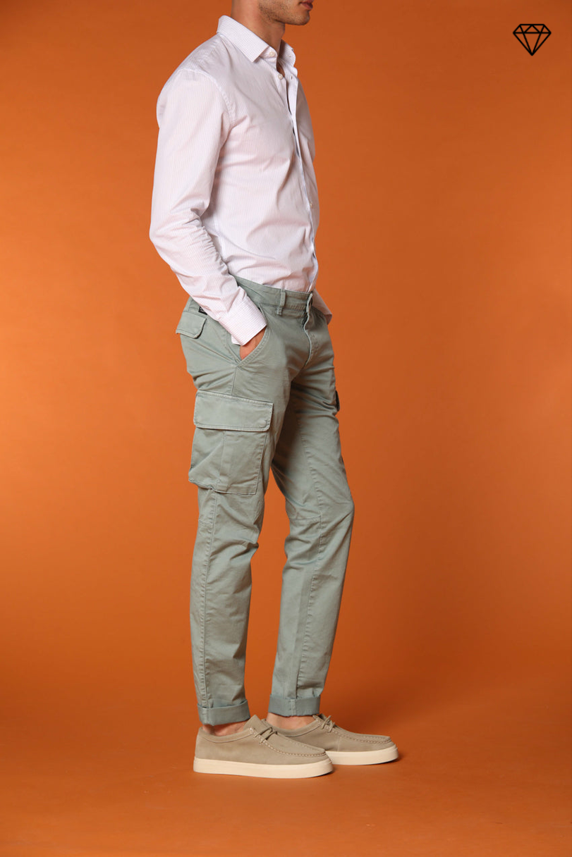 Chile pantalon cargo homme en satin stretch coupe Extra Slim ①