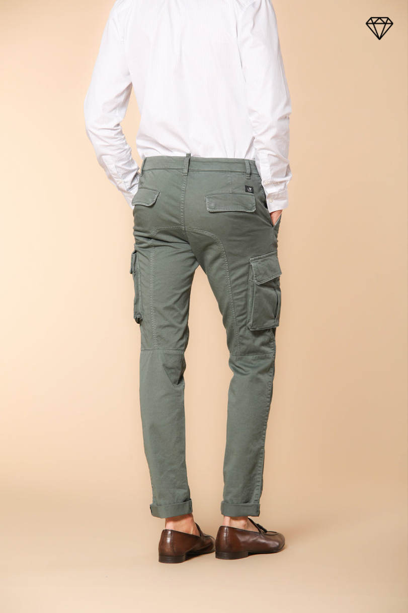 Chile pantalone cargo uomo in raso stretch extra slim fit ①