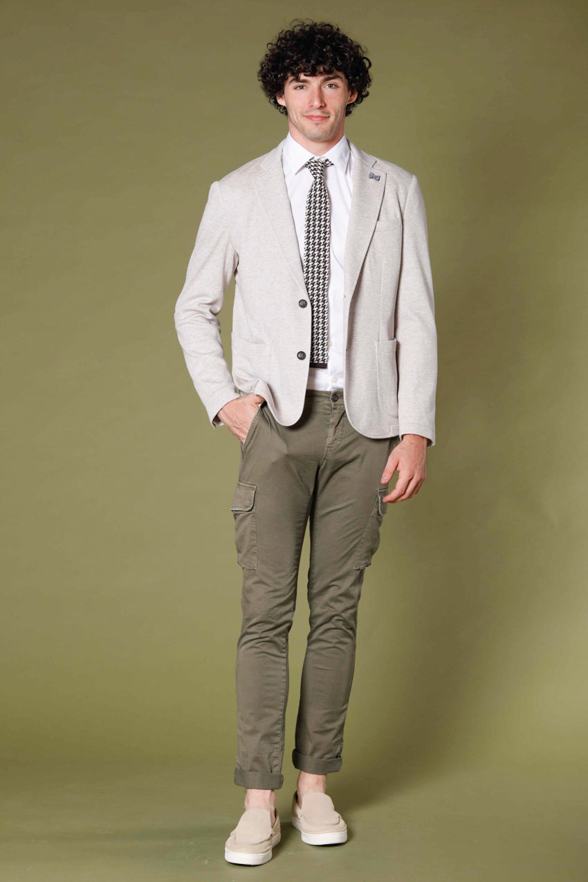 immagine 2 di pantalone cargo uomo in cotone modello Chile colore verde militare extra slim di Mason's