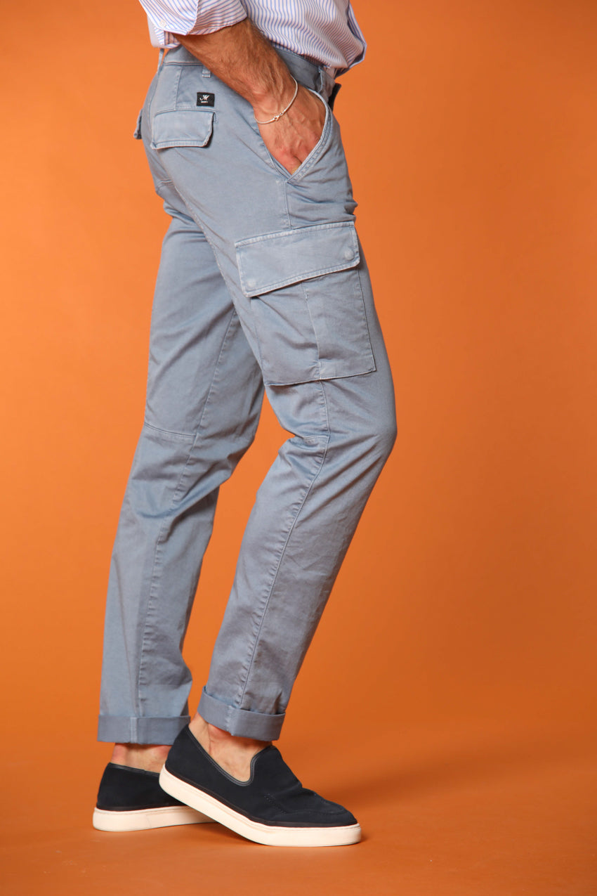 Chile pantalón cargo hombre en satén stretch extra slim fit ①