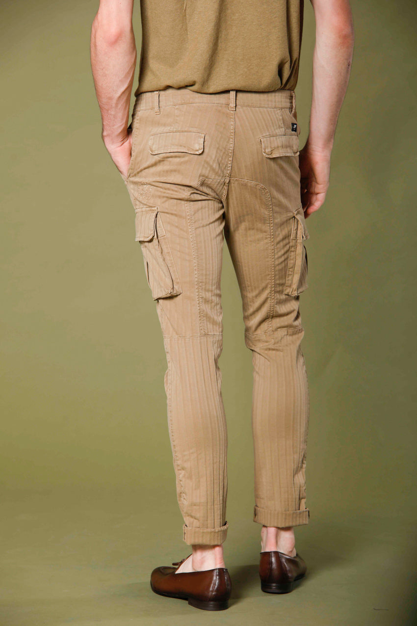 immagine 5 di pantalone cargo uomo in cotone resca 3d modello Chile colore kaki di Mason's