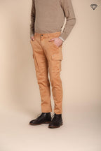 Foto 1 Chile pantalone cargo uomo in gabardina extra slim fit ①