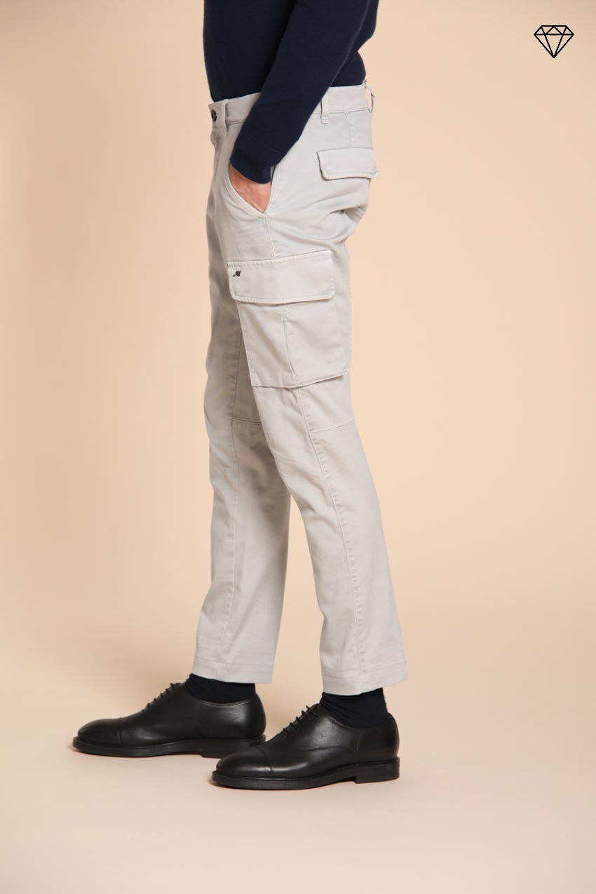 Foto 4 Chile pantalone cargo uomo in gabardina extra slim fit ①