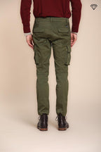 Foto 4 Chile pantalone cargo uomo in gabardina extra slim fit ①