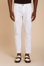 Chile men's cargo pants in stretch satin extra slim fit ①