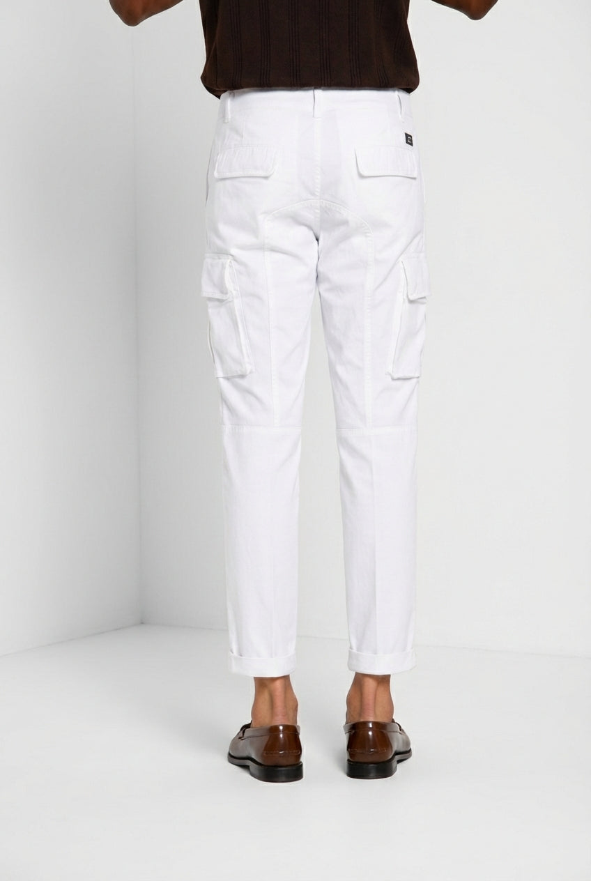 Chile pantalón cargo hombre en satén stretch extra slim fit ①