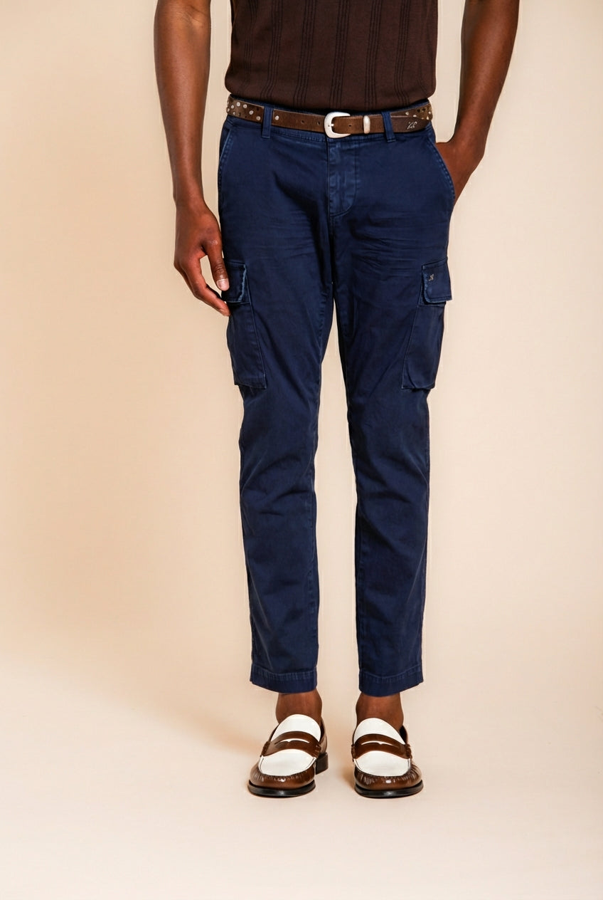 Chile Herren Cargo Hose aus Stretch-Satin extra slim fit ①