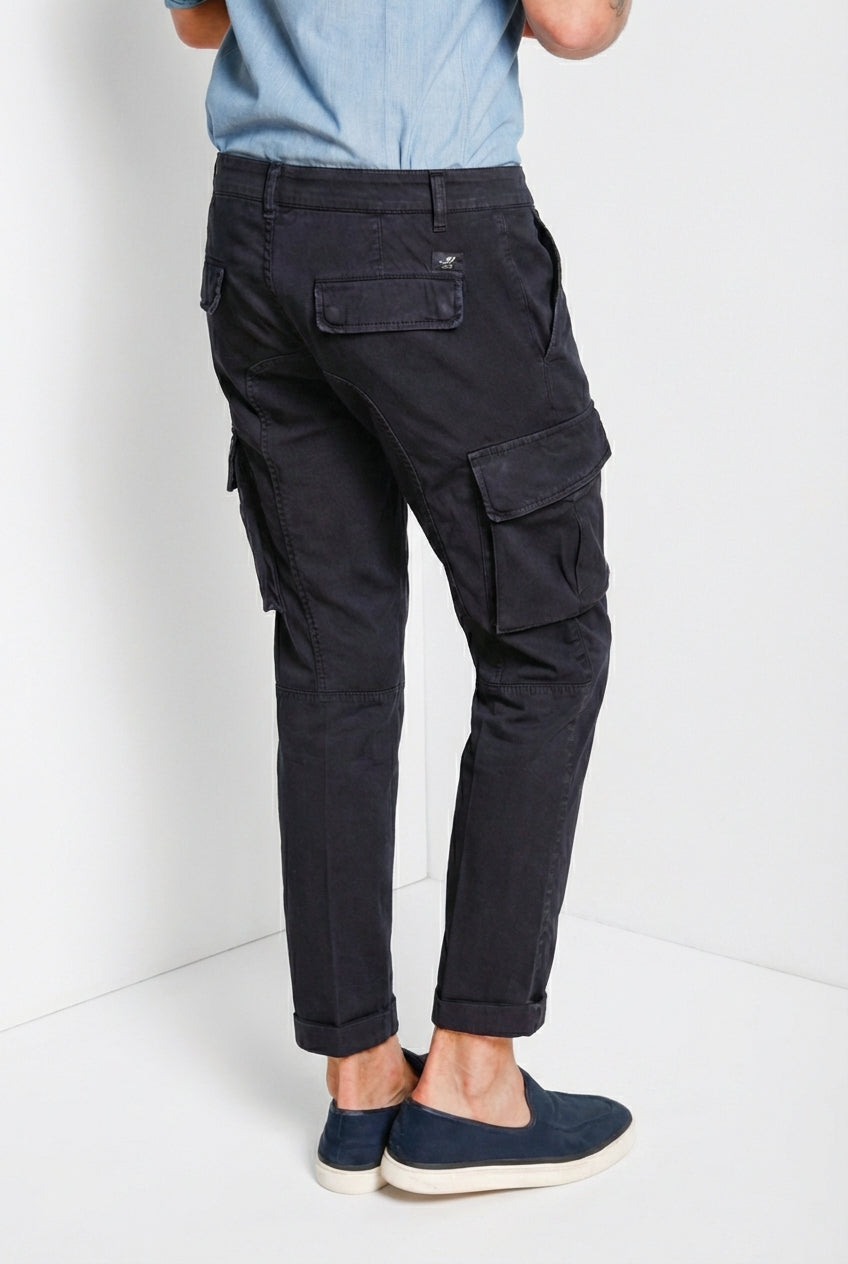 Chile pantalón cargo hombre en raso stretch extra slim fit ①