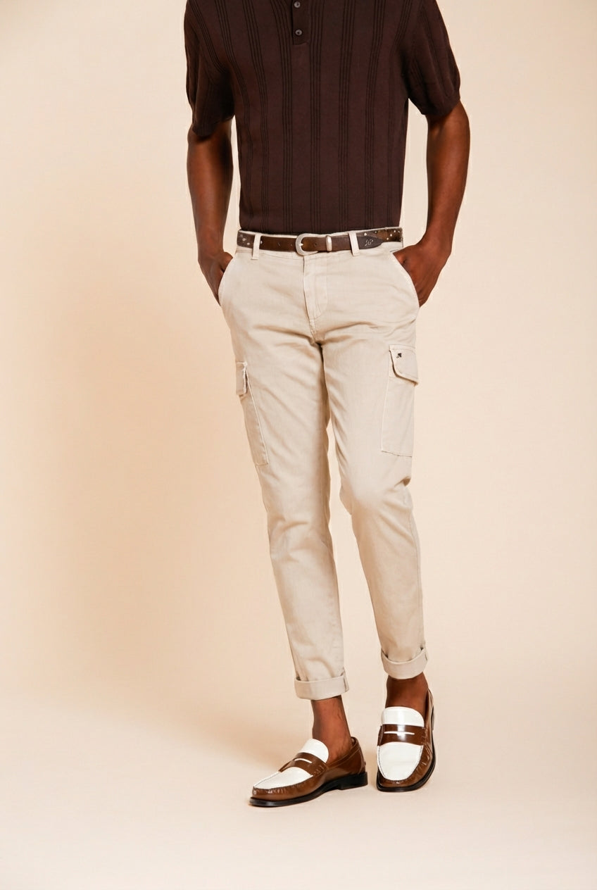 Chile Herren Cargo Hose aus Stretch-Satin extra slim fit ①