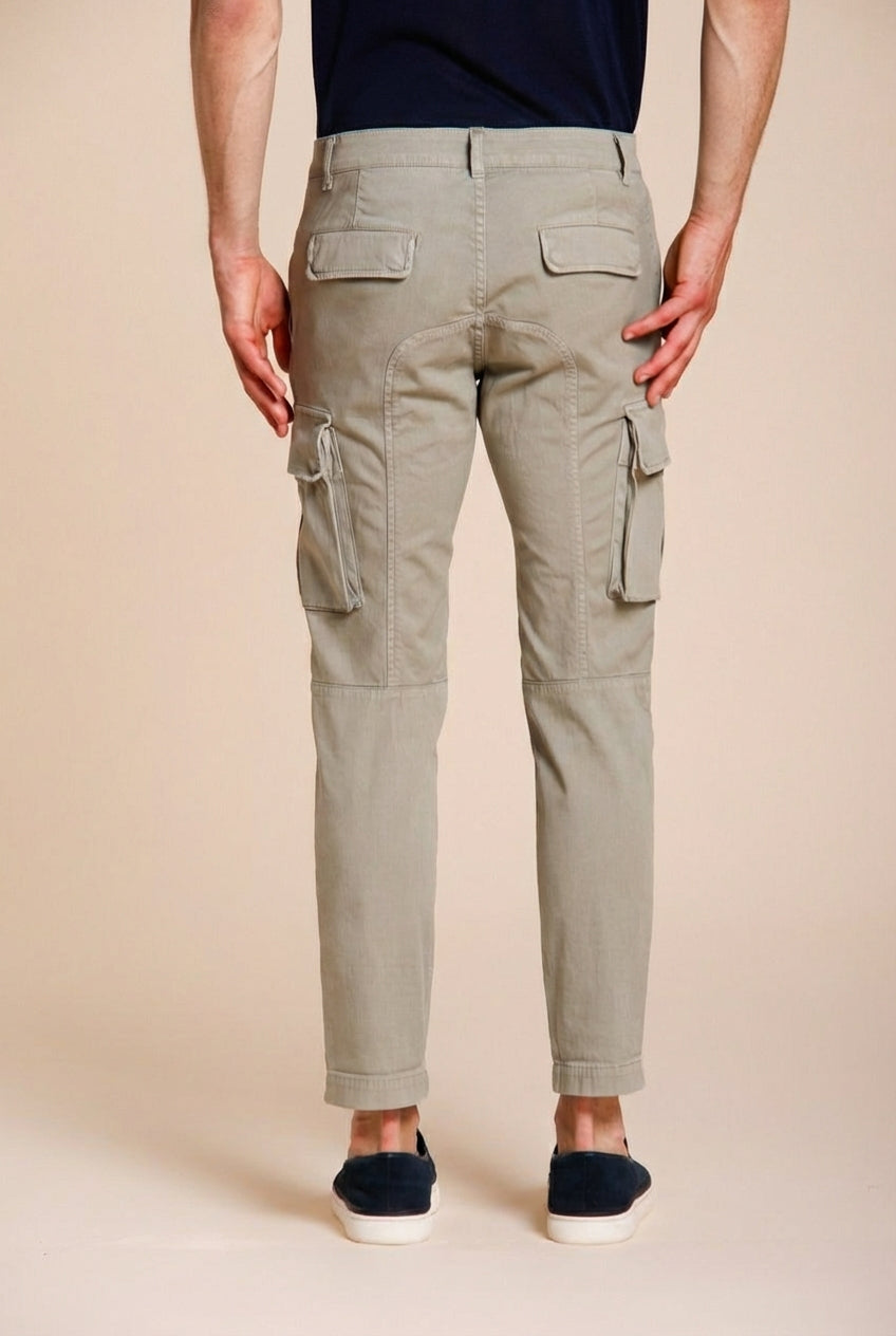 Chile pantalone cargo uomo in raso stretch extra slim fit ①