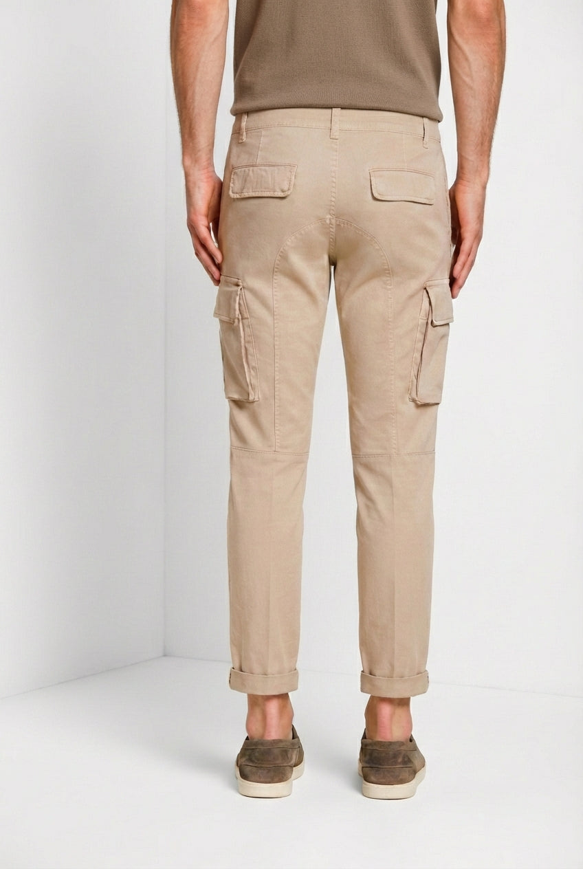 Chile pantalón cargo hombre de satén stretch extra slim fit ①