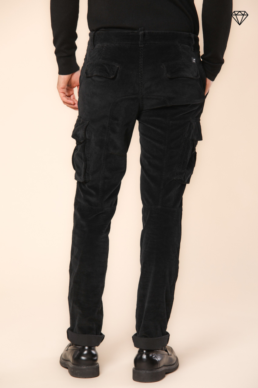 Chile men's cargo trousers in 500-wale velvet extra slim fit ①