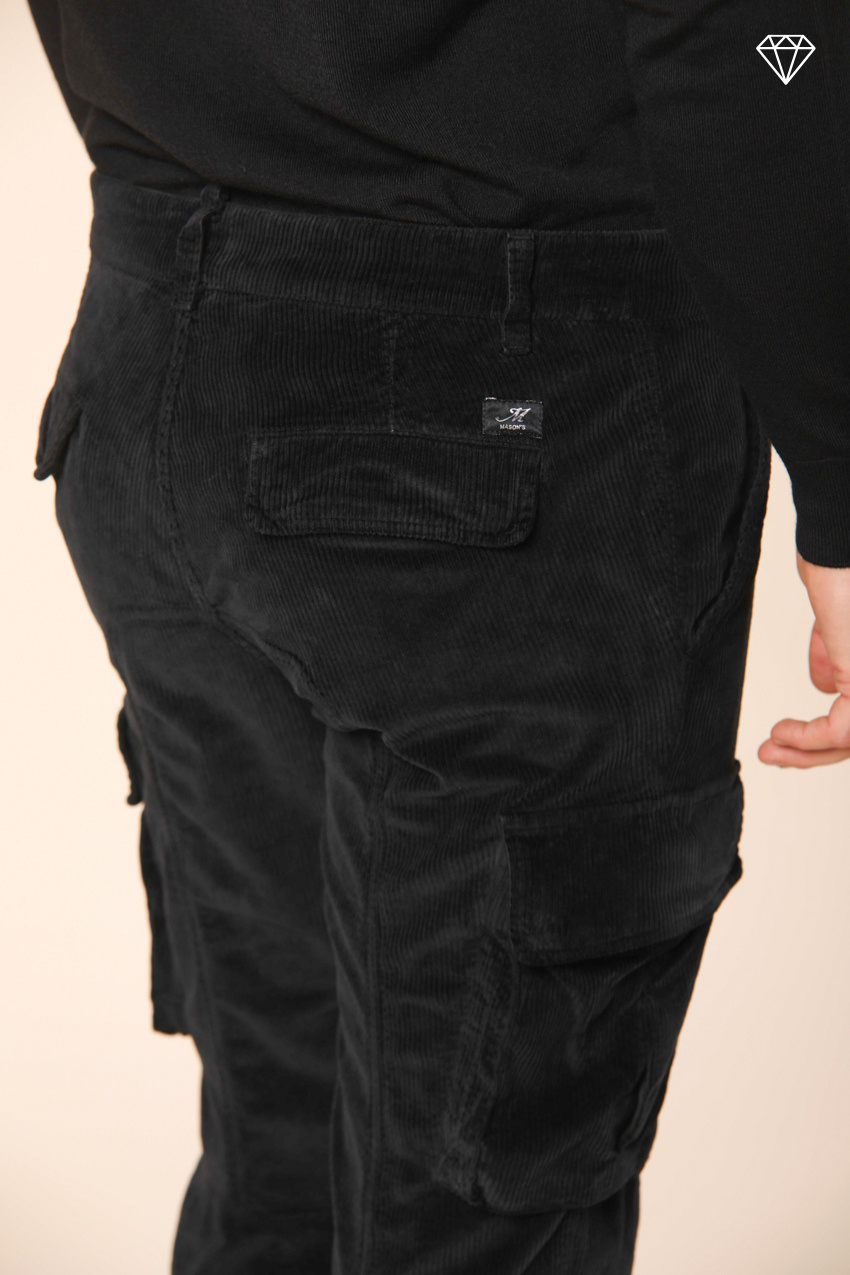 Chile men's cargo trousers in 500-wale velvet extra slim fit ①