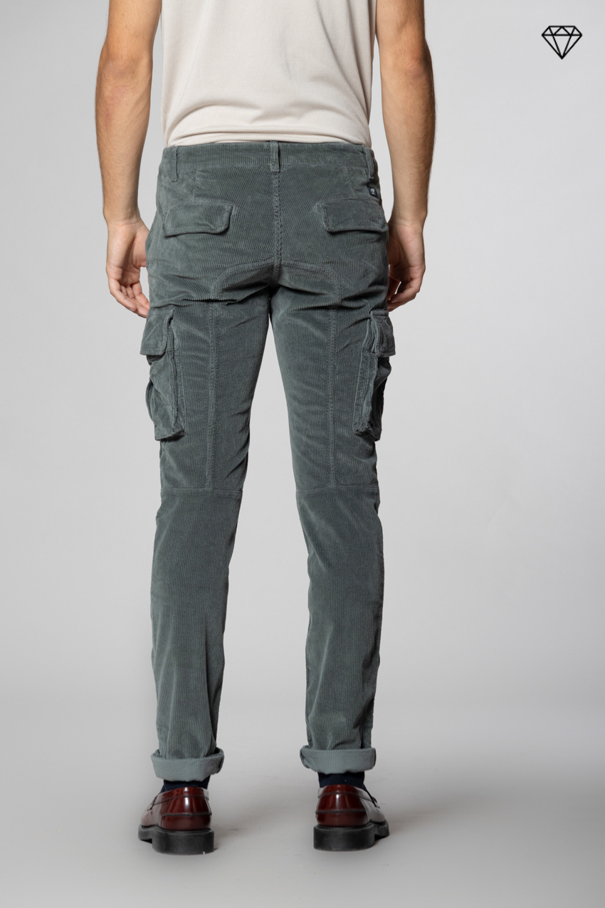 Chile pantalone cargo uomo in velluto 500 righe extra slim fit ①