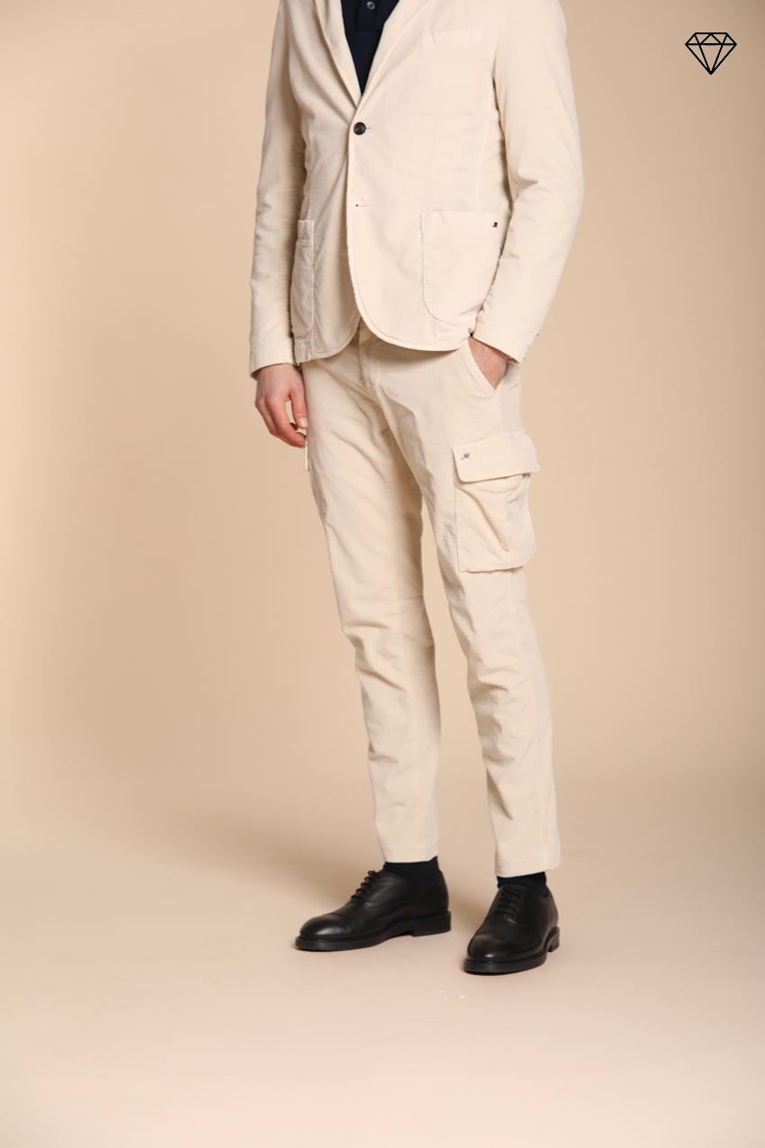 Foto 3 Chile pantalone cargo uomo in velluto 500 righe extra slim fit ①