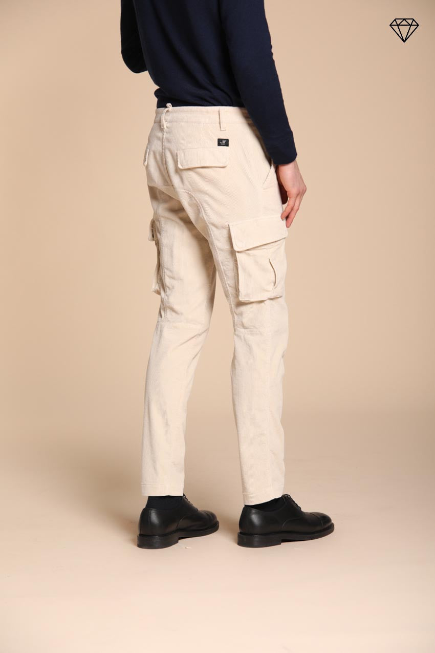 Foto 4 Chile pantalone cargo uomo in velluto 500 righe extra slim fit ①
