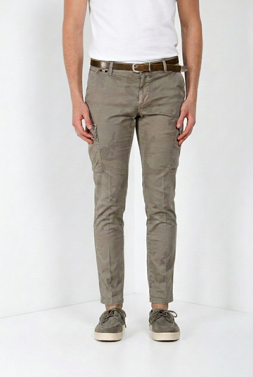 Chile pantalón cargo hombre en twill estampado camuflaje extra slim fit ①