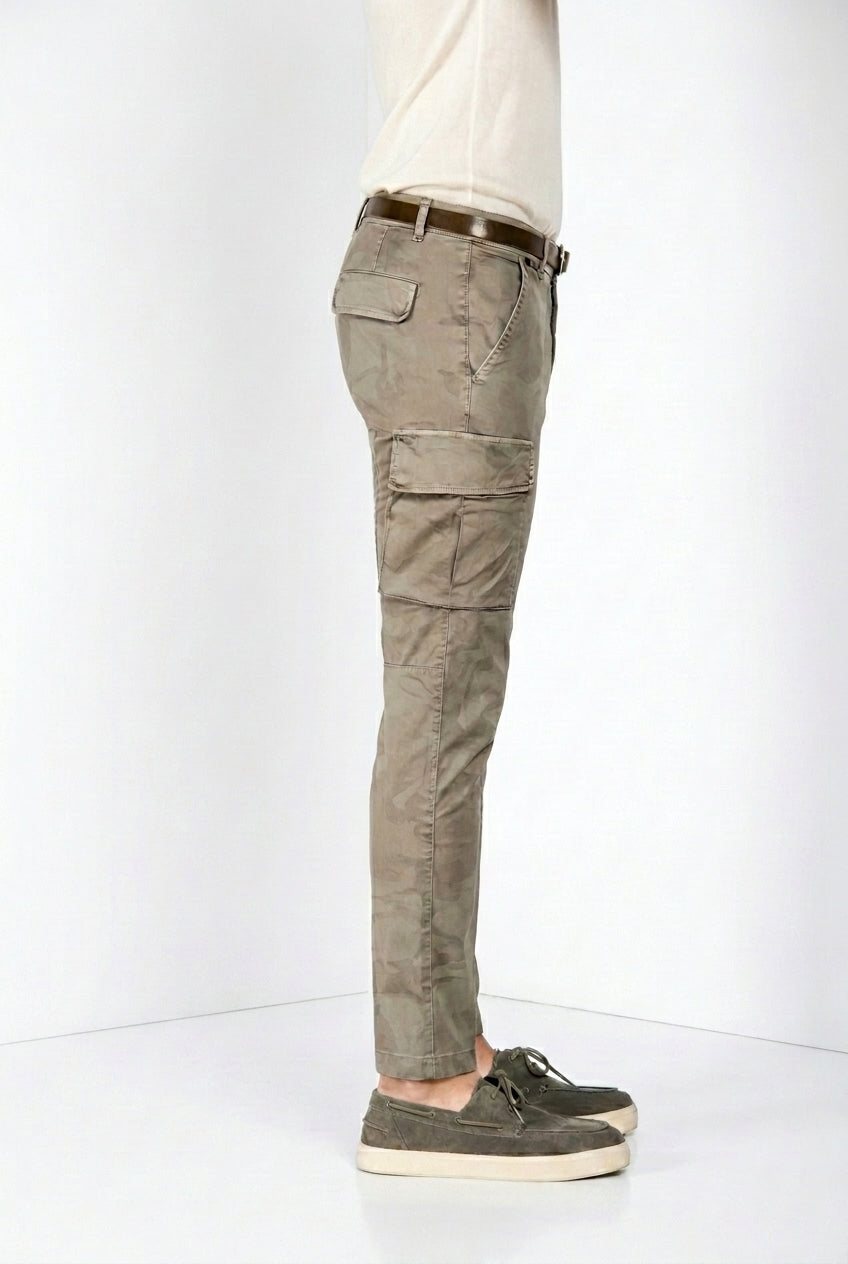 Chile pantalón cargo hombre en twill estampado camuflaje extra slim fit ①