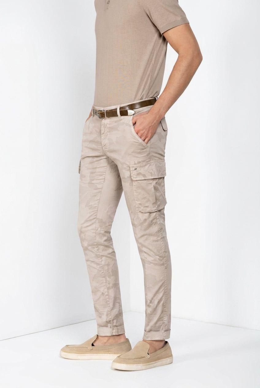 Chile pantalón cargo hombre en sarga estampado camuflaje extra slim fit ①
