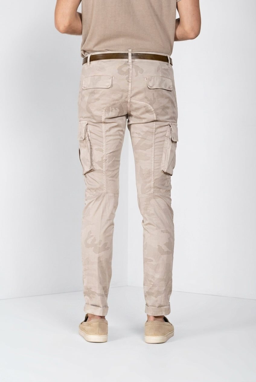 Chile pantalón cargo hombre en sarga estampado camuflaje extra slim fit ①