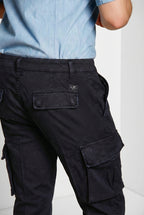 Chile pantalone cargo uomo in raso stretch extra slim fit ①