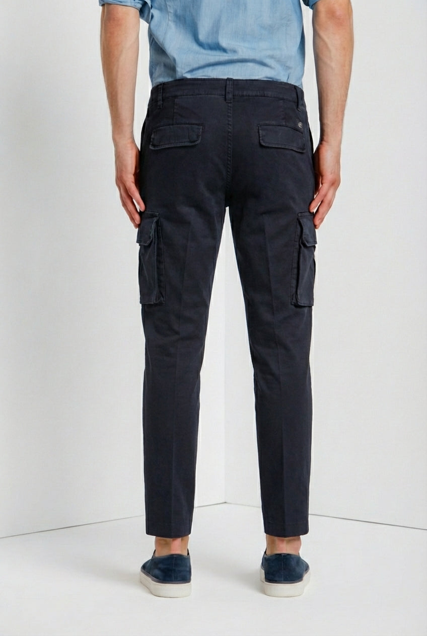 Chile pantalone cargo uomo in raso stretch extra slim fit ①