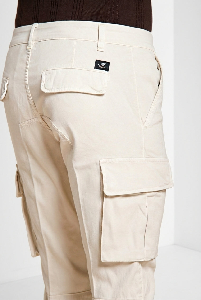 Chile men's cargo pants in stretch satin extra slim fit ①