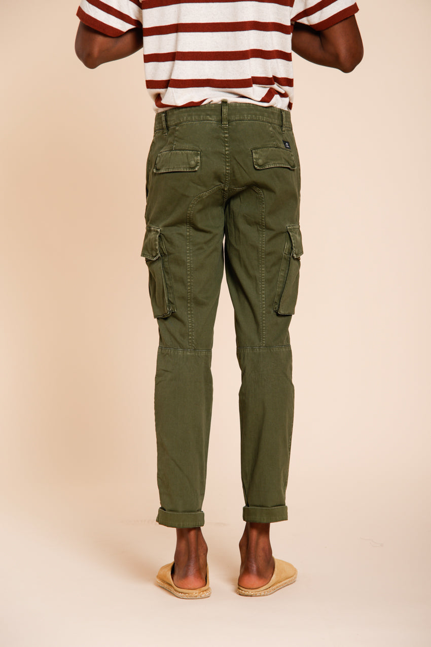 Chile pantalone cargo uomo in raso stretch extra slim fit ①