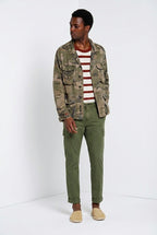 Chile pantalon cargo homme en satin stretch extra slim fit ①