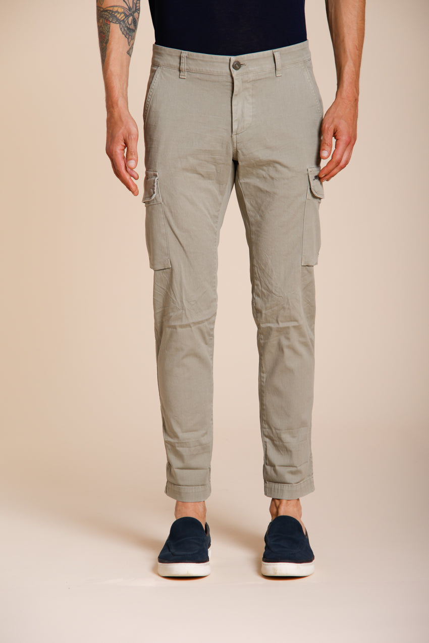 Chile men's cargo pants in stretch satin extra slim fit ①
