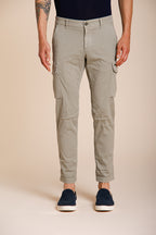 Chile men's cargo pants in stretch satin extra slim fit ①