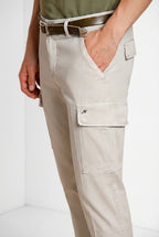 Chile pantalón cargo hombre en satén stretch extra slim fit ①