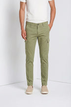 Chile men's cargo pants stretch satin extra slim fit ①