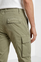 Chile men's cargo pants stretch satin extra slim fit ①