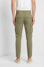 Chile men's cargo pants stretch satin extra slim fit ①